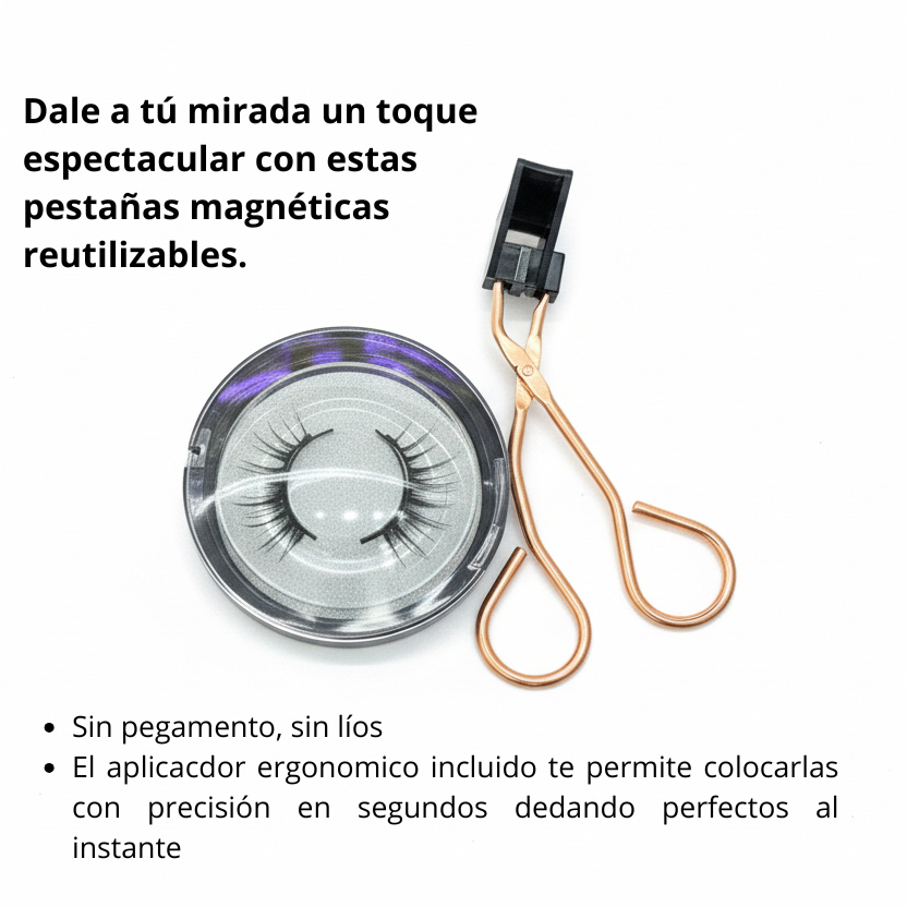 Pestañas Magnéticas Con Aplicador